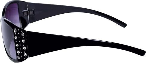 2 Pair of Women's Fashion Bifocal Reading Sunglasses with Rhinestones - Microfiber Carrying Cases Included in Saudi Arabia