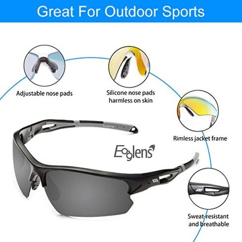 Outdoor Sports polarized or photochromic wrap around Cycling Sunglasses for Men & Women TR90 Frame UV Protection in Saudi Arabia