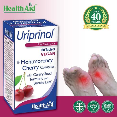 Uriprinol®, Uric Acid Cleanse, 60ct, Twice Daily, Montmorency Cherry Complex with Celery Seed, Turmeric and Banaba Leaf, Vegan in Saudi Arabia