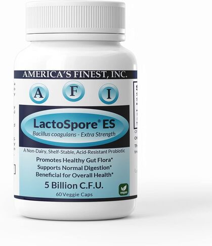 AFI LactoSpore | Bacillus coagulans MTCC 5856| Acid resistant | Once Daily Support for Women and Men | gas and bloating support | 5 billion per capsule | 60 caps in Saudi Arabia