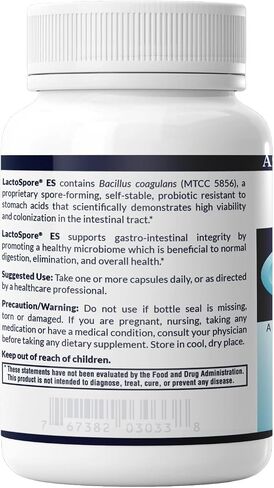 AFI LactoSpore | Bacillus coagulans MTCC 5856| Acid resistant | Once Daily Support for Women and Men | gas and bloating support | 5 billion per capsule | 60 caps in Saudi Arabia