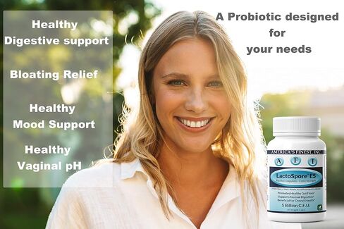 AFI LactoSpore | Bacillus coagulans MTCC 5856| Acid resistant | Once Daily Support for Women and Men | gas and bloating support | 5 billion per capsule | 60 caps in Saudi Arabia