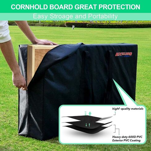 JMEXSUSS Cornhole Carrying Case Regulation Size Heavy-Duty Cornhole Board Carrying Bag with Padded Shoulder Strap for Cornhole Outdoor Games in Saudi Arabia