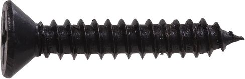 851974 12 x 1-1/4-Inch Wood Screw Flat Head Phillips, Black Finish in Saudi Arabia