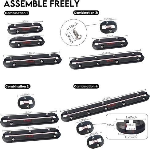 Kayak Track 4'' or 8'' and Other Opotions for Self-Assembly Kayak Gear Track Mount in Saudi Arabia