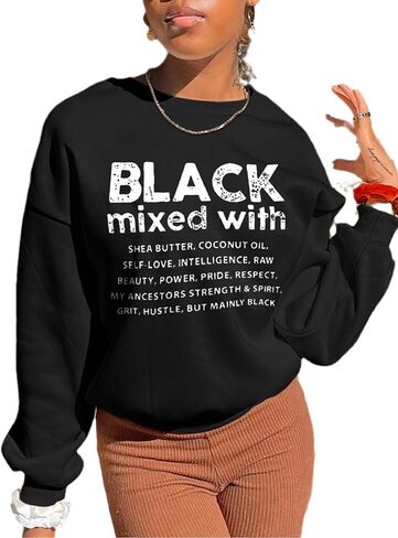 LovelyWholesale Women Graphic Long Sleeve Sweatshirts Crew Neck Workout Tops in Saudi Arabia
