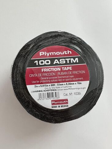 شريط احتكاك لاصق من القماش/المطاط بليموث 100 ASTM مقاس 2 × 60 بوصة in Kuwait