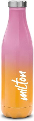 Milton Prudent 800 Thermosteel Hot and Cold Bottle, 820 ml, Pink Orange | Leak Proof | Easy to Carry | Office Bottle | Hiking | Trekking | Travel Bottle | Gym | Home | Kitchen Bottle in Saudi Arabia