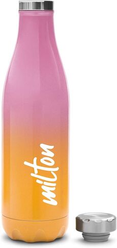 Milton Prudent 800 Thermosteel Hot and Cold Bottle, 820 ml, Pink Orange | Leak Proof | Easy to Carry | Office Bottle | Hiking | Trekking | Travel Bottle | Gym | Home | Kitchen Bottle in Saudi Arabia