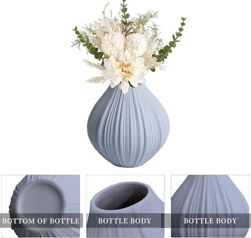 Mini Vase for Bedroom Living Room Home Flower Arrangement Mini Ceramic Vase Decorative Ornament (2 Pieces) (Pink + Beige) in Saudi Arabia