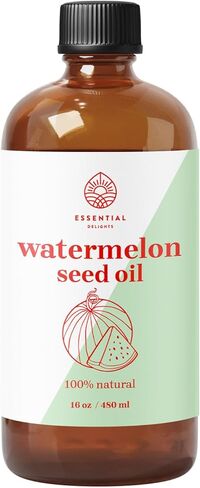 Watermelon Seed Oil Premium Cold Pressed Undiluted Oil | for Skin, Face, Body, Hair Revitalization | Vegan & Cruelty Free (16 Fl.Oz) in Kuwait