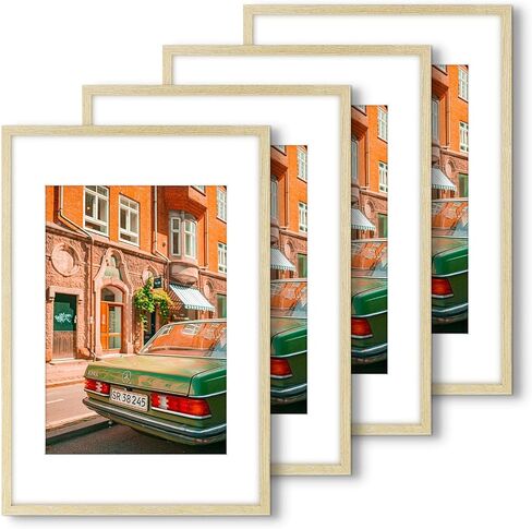 Golden State Art, 11x14 Picture Frame - for 8x10 Picture Frame with Mat or 11x14 Frame Without Mat - Great for Photos, Portraits, Family Collages, Horizontally or Vertically Wall Hang Decor, Set of 4 in Saudi Arabia