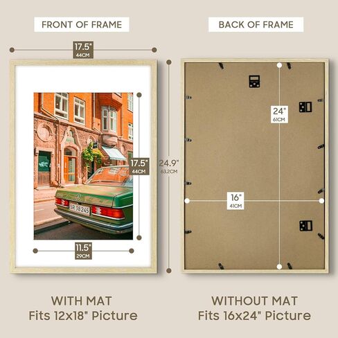 Golden State Art, 11x14 Picture Frame - for 8x10 Picture Frame with Mat or 11x14 Frame Without Mat - Great for Photos, Portraits, Family Collages, Horizontally or Vertically Wall Hang Decor, Set of 4 in Saudi Arabia