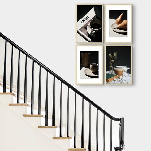Golden State Art, 11x14 Picture Frame - for 8x10 Picture Frame with Mat or 11x14 Frame Without Mat - Great for Photos, Portraits, Family Collages, Horizontally or Vertically Wall Hang Decor, Set of 4 in Saudi Arabia