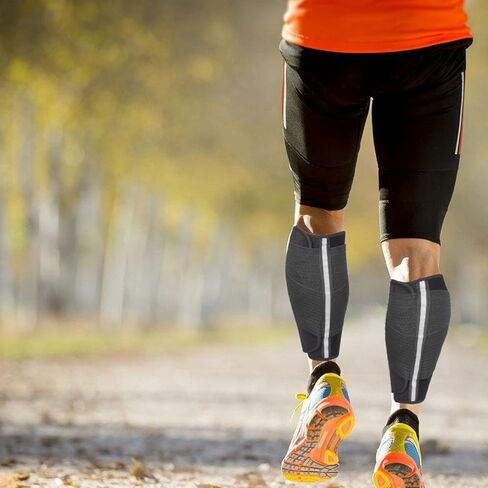 دعامة ربلة الساق 2 حزمة جبيرة ضغط كم لف لتخفيف آلام عضلات الساق الممزقة، إصابة التواء، دعم الساق قابل للتعديل للرجال والنساء in Kuwait