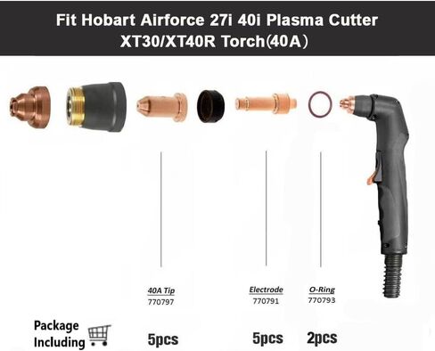 حلقات O وحلقة دوامة 770793 Fit Hobart AirForce 27i 40i Plasma Cutter XT30R XT40R الشعلة (تناسب 770796 770797 فوهة وأقطاب 770791) in Saudi Arabia