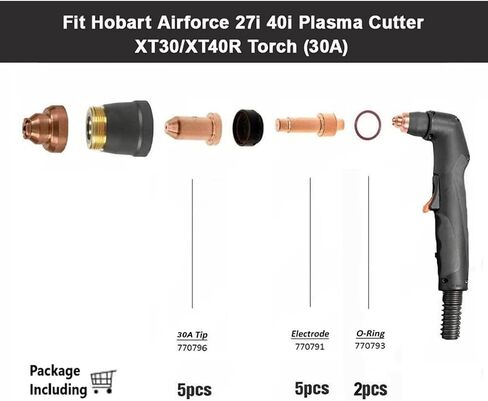 حلقات O وحلقة دوامة 770793 Fit Hobart AirForce 27i 40i Plasma Cutter XT30R XT40R الشعلة (تناسب 770796 770797 فوهة وأقطاب 770791) in Saudi Arabia