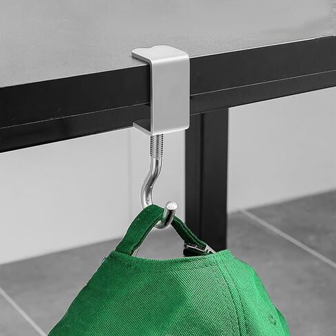 2 Packs Desk Mount Bag Hook Holder Hook Desk Hook, Clamp On Desk Shelf Backpack Hanger Headphone Stand Hanger Holder Under Desk Clamp Hook Mount in Saudi Arabia