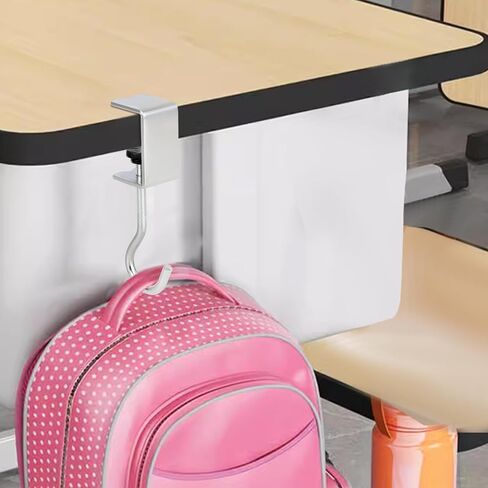 2 Packs Desk Mount Bag Hook Holder Hook Desk Hook, Clamp On Desk Shelf Backpack Hanger Headphone Stand Hanger Holder Under Desk Clamp Hook Mount in Saudi Arabia