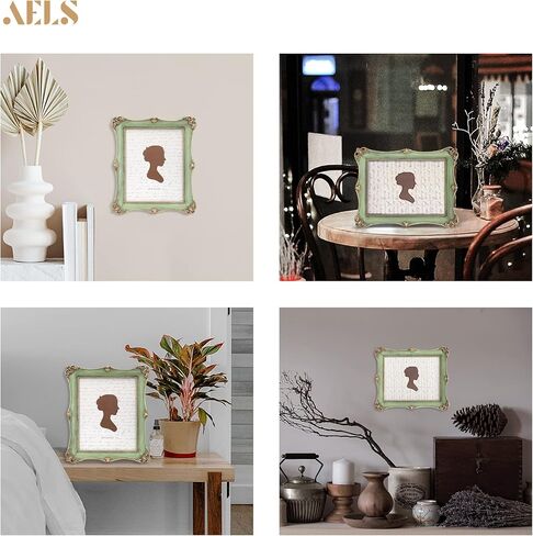 إطار صورة عتيق مقاس 8 × 10 بوصة من AELS، إطارات صور عتيقة أنيقة مع واجهة زجاجية، عرض للصور، تعليق على الحائط على سطح الطاولة، أفكار للهدايا in Kuwait