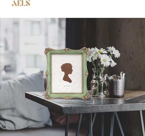 إطار صورة عتيق مقاس 8 × 10 بوصة من AELS، إطارات صور عتيقة أنيقة مع واجهة زجاجية، عرض للصور، تعليق على الحائط على سطح الطاولة، أفكار للهدايا in Kuwait