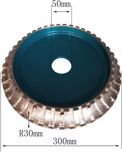 12" 300mm Diameter Diamond Profile Edge Grinding Wheel 1/4 Arc Round Concave Shape Hole 50mm for Granite Ceramic Tile Stone (Radius height:30mm) in Saudi Arabia
