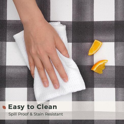FRESHMINT Modern Farmhouse Plaid 2 Piece Set Kitchen Mats for Floor Anti Fatigue Waterproof & Non-Skid Kitchen Rugs Cushioned Kitchen Mat for Standing Washable Comfort Desk Kitchen Runners in Saudi Arabia