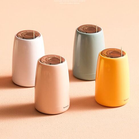 Fashion Automatic Toothpick Holder Plastic Desktop Simple Toothpick Dispenser Press pop up Toothpick Holder Dispenser Cafe Hotel Chic in Saudi Arabia