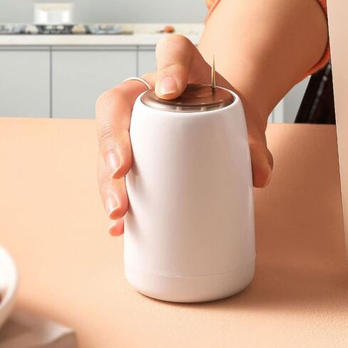 Fashion Automatic Toothpick Holder Plastic Desktop Simple Toothpick Dispenser Press pop up Toothpick Holder Dispenser Cafe Hotel Chic in Saudi Arabia