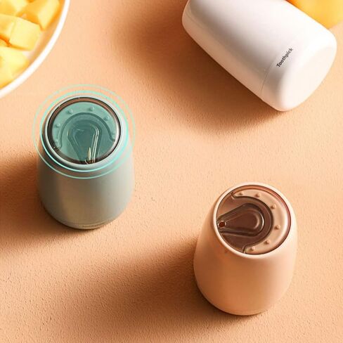 Fashion Automatic Toothpick Holder Plastic Desktop Simple Toothpick Dispenser Press pop up Toothpick Holder Dispenser Cafe Hotel Chic in Saudi Arabia