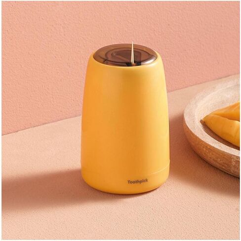 Fashion Automatic Toothpick Holder Plastic Desktop Simple Toothpick Dispenser Press pop up Toothpick Holder Dispenser Cafe Hotel Chic in Saudi Arabia