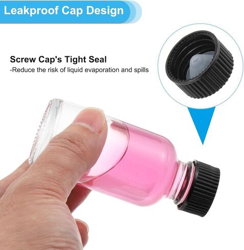 PATIKIL 8oz(240ml) Glass Sample Bottles, 4Pcs Round Bottle Dispensing Bottles with White Poly Cone Cap for Reagent Liquids, Essential Oils, Perfume, Amber in Saudi Arabia