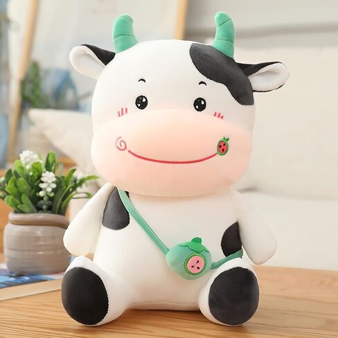 Kawaii Cute Fruit Cows Doll Strawberry Milk Vacas Doll Soft Cushion Pillow Plush Toys Animal Doll Creative Toy for Kids Plushies Home Decor Pillows Pink in Saudi Arabia