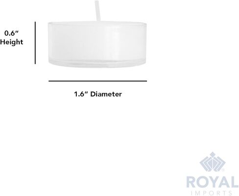 شموع الشاي الخفيفة من Royal Imports، أكواب بلاستيكية شفافة غير معطرة، 5 ساعات من حرق طويل لحفلات الزفاف، والعطلات، وأعياد الميلاد، والحفلات، وديكور المنزل، 125 عبوة in Kuwait