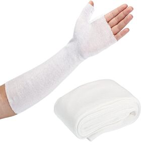 Nuanchu Tubular Stockinette Tubing Cotton Stockinette for Pre Wrap Use Elastic Arm Cast Stockinette for Arm Wrist Thumb Spica Stockinette Tubing Soft Wrist Arm Wraps (20 Pcs, 2 x 11.8 Inch)