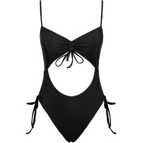 الساحلية روز المرأة قطعة واحدة المايوه مثير انقطاع الرباط التعادل Ruched Monikinis عالية الخصر ثوب السباحة ملابس السباحة in Kuwait