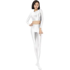 Hecate series oily luster long sleeve exposed belly sun protection fashion sexy hot spring sports SWIMSUIT TOP