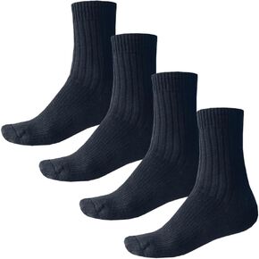 Men's 100% Cotton Crew Socks - Soft, Breathable, and Comfortable