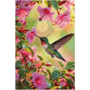 Hummingbird Metal Tin Sign hummingbird wall decor tin signs Lovely Bird Elegance Floral Tin Poster Vintage Metal Tin Signs for Men Women Wall Art Decor for Home Bars Clubs Cafes Stickers Poster Bar Decor 8x12 Inch