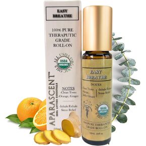 Easy Breathe Aromatherapy Roll-On Oil w/Eucalyptus, Peppermint, Tea Tree, Ginger, & Sweet Orange - Easy Breathing & Headache Ease - Men & Women - Deep Tranquility & Migraine Stick - 10ml in Saudi Arabia