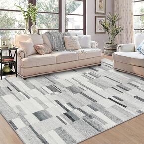 GlowSol Modern Washable Rugs 2x6 Runner Rug Abstract Geometric Area Rugs for Bedroom Decor Blue Rug Entryway Rug Soft Throw Rugs with Rubber Backing Bathroom Rugs Carpet Kitchen Rugs Blue 2'x6'
