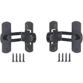 Flip Door Sliding Latch 2pcs 90 Degree Stainless Steel Latch,Safety Sliding Barn Door Lock,Latch Lock,Right Angle Curved Door,Prevent Corrosions