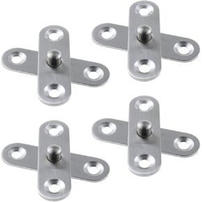 4PCS 360 Degree Swivel Invisible Door Hinge Stainless Steel Concealed Door Hinge Door Pivot Hinge for Cupboard Door Concealed Door Internal Door and Screen