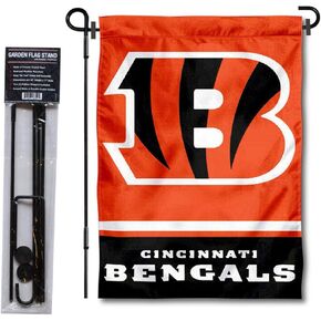 Bengals Garden Flag with Stand Holder