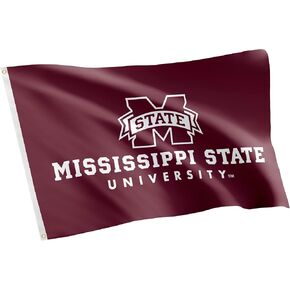 Desert Cactus Mississippi State University Flag Bulldogs MSU Flag Banners 100% Polyester Indoor Outdoor 3x5 feet Flags (Style 13)