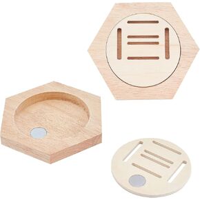 AHANDMAKER Medal Holder Display Stand, Honeycomb Medal Display Stand Medal Hanger Display Wooden Medal Stand Stitching Free Punch for Basketball and Awards Displays