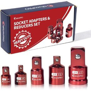 4PCS Impact Socket Adapter Set,Socket Converter&Reducer,1/2 to 3/8,3/8 to 1/2,3/8 to 1/4,1/4 to 3/8