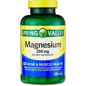 Magnesium Tablets Dietary Supplement, 250 mg, 250 Count