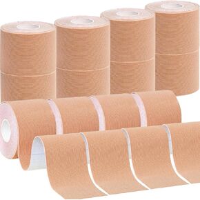 12 Rolls Kinesiology Tape 2'' x 16.5 Feet Elastic Waterproof Athletic Tape for Ankle Wrists Knees Breathable Latex Free Tape for Sports Muscle Pain Relief and Joint Support (Multicolor)