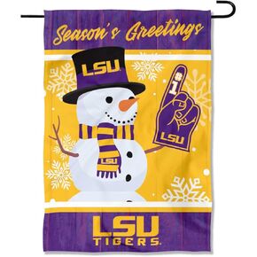 Louisiana State LSU Tigers Holiday Winter Snow Garden Banner Flag